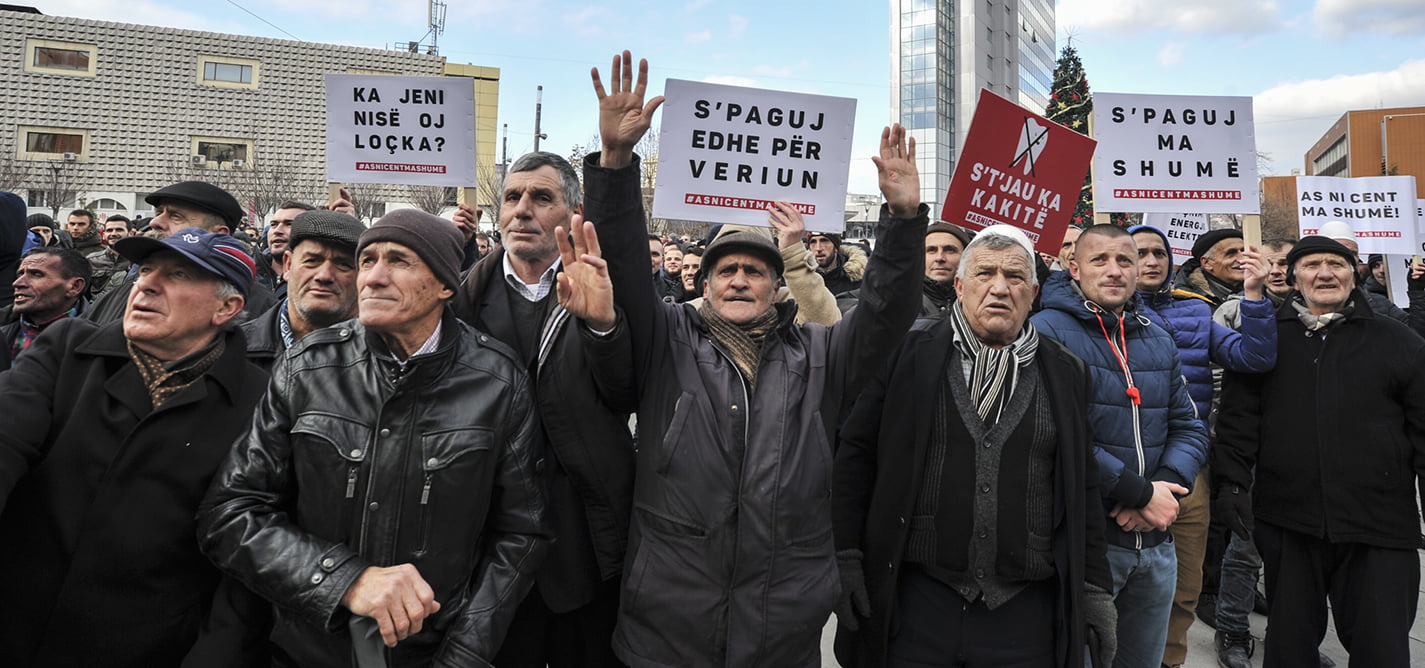 Protests against an increase in energy prices