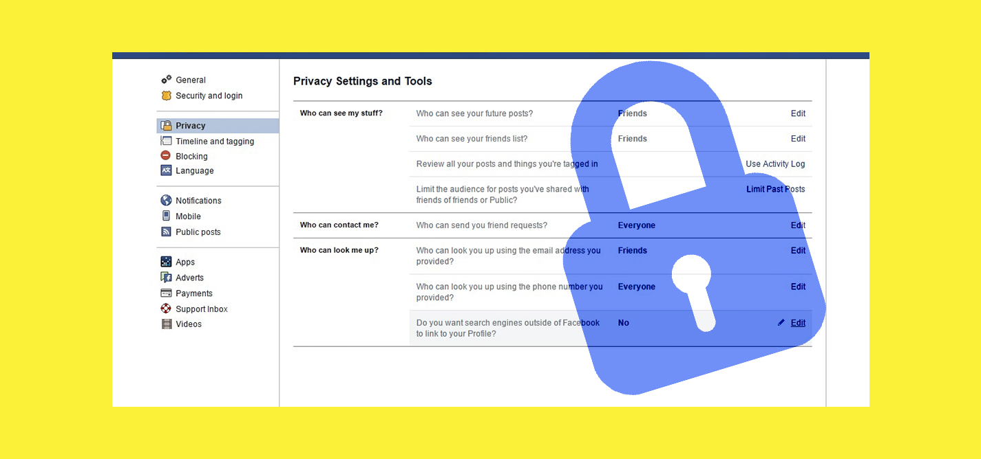 Ruajtja e të dhënave private në Facebook