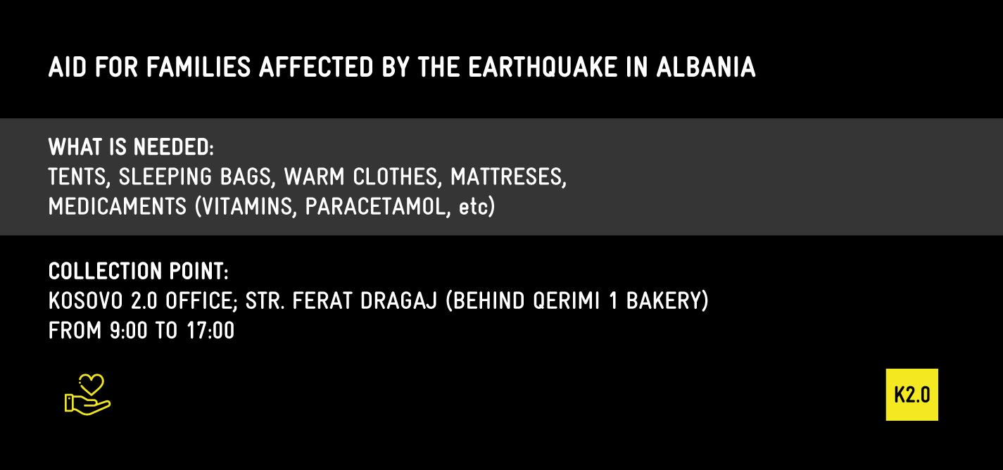 Aid for families affected by the earthquake in Albania