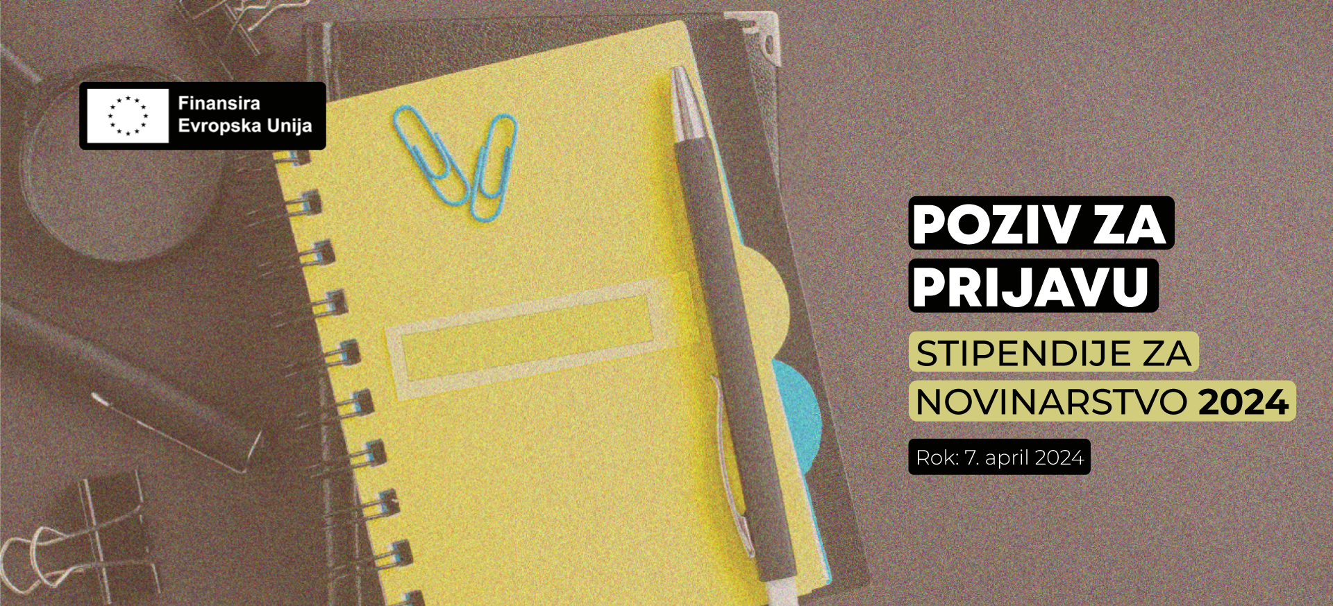 POZIV ZA PRIJAVU: STIPENDIJE ZA NOVINARSTVO 2024
