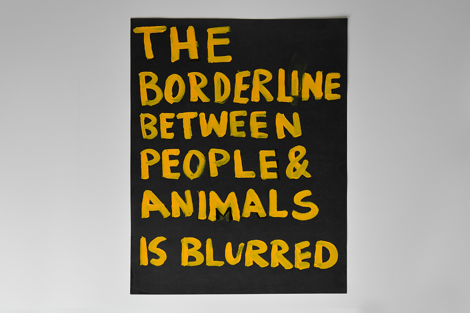 Driton Selmani turned to cheap cardboard collages and his recurring plastic bag poetry to reflect and register the impact of the pandemic in our lives and minds.