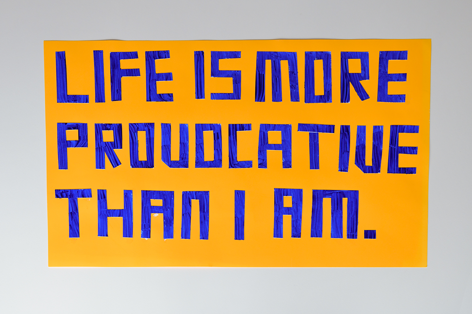 Driton Selmani turned to cheap cardboard collages and his recurring plastic bag poetry to reflect and register the impact of the pandemic in our lives and minds.