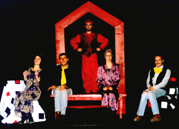 Snippets from performances at Dodona Theater, widely recognized as the "theater of resistance" during the 1990s. Dodona Theater served as a vital cultural space for Albanian-language plays amid political repression. Photo courtesy of Shkëlzen Maliqi and Jeton Neziraj.